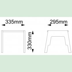Frigg stabelbar taburet 33 cm