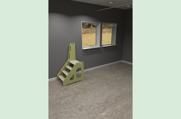 Sammenklappelig skammel til vuggestue