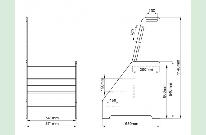 Pkldningsskammel til vuggestue.