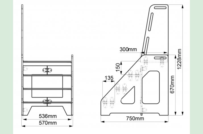 Sammenklappelig skammel til vuggestue