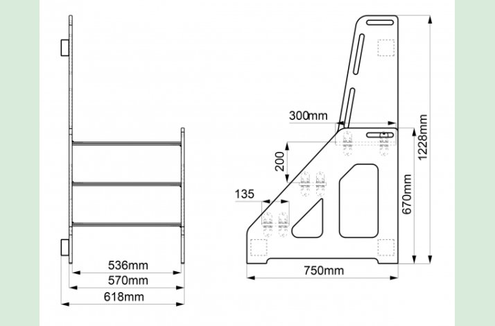 Vghngt pkldningsskammel  til brnehave