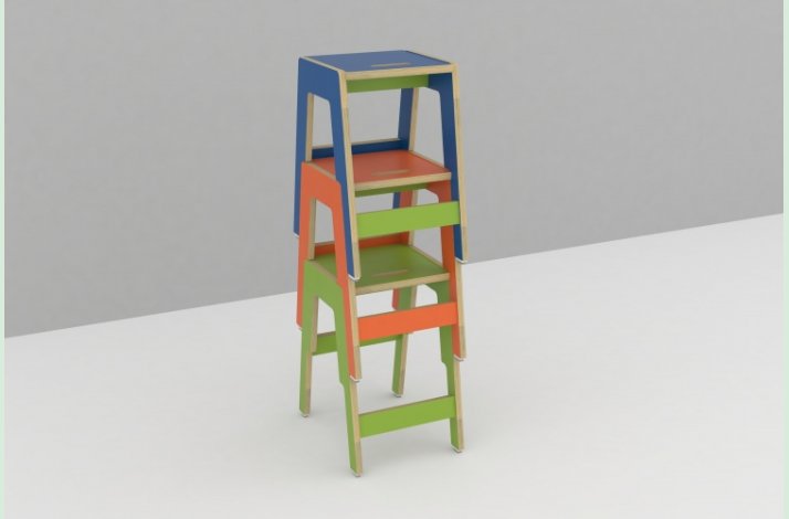 Frigg stabelbar taburet 52 cm.