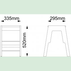 Frigg stabelbar taburet 52 cm.