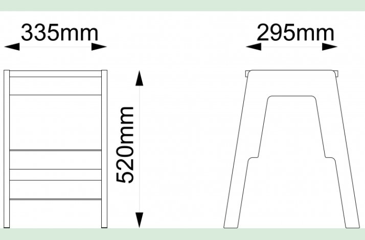 Frigg stabelbar taburet 52 cm.