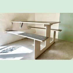 Bordtelt til vghngt bord med bnk