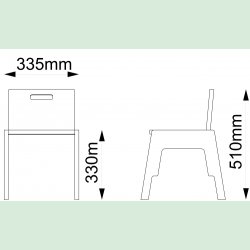 Frigg stabelbar stol med ryg