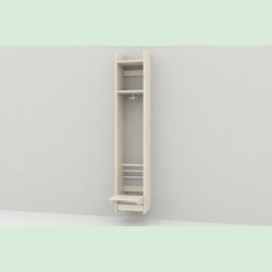 Troldegarderobe m/b�nk 1sekt.