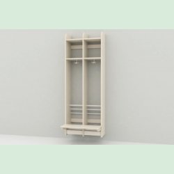 Troldegarderobe m/b�nk 2sekt.